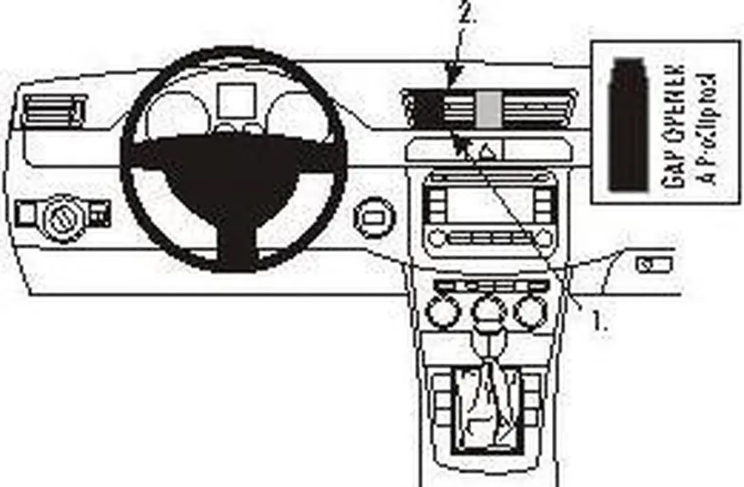 Brodit ProClip 853603 Center Mount - Volkswagen Passat/CC/Alltrack 2005-2017