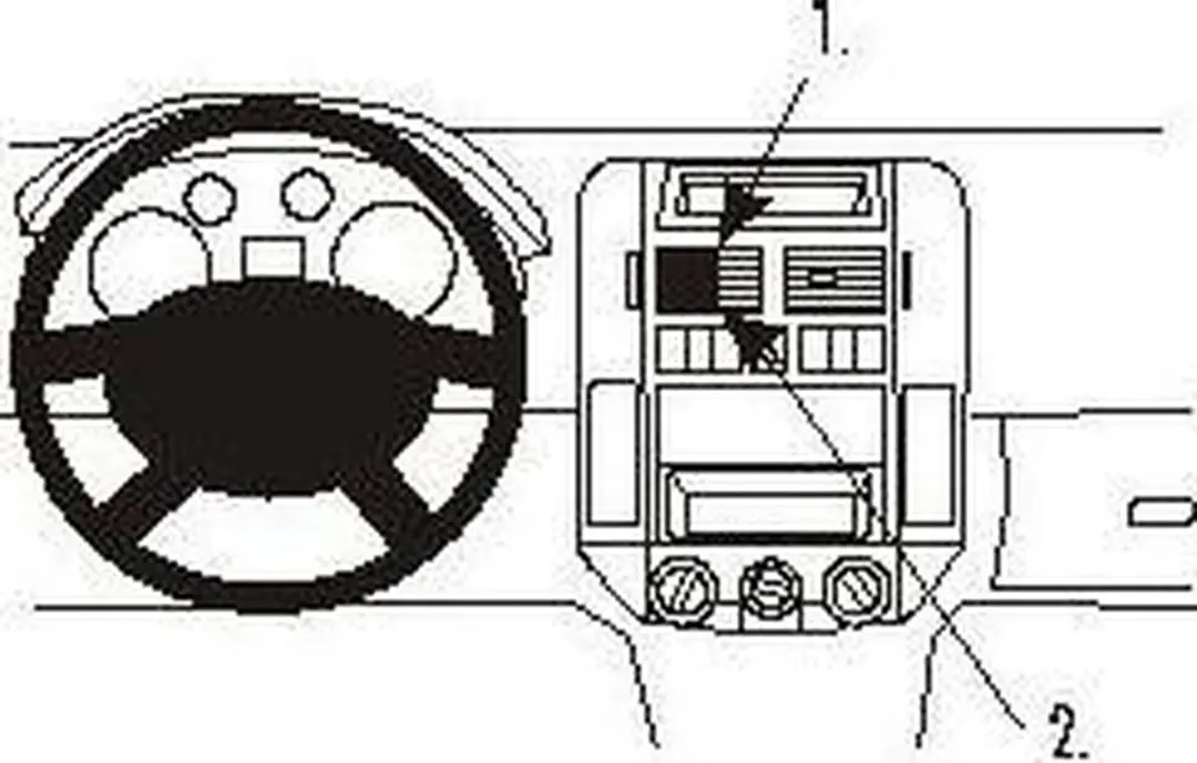 Brodit ProClip 853028 Volkswagen Polo Center Mount - Zwart
