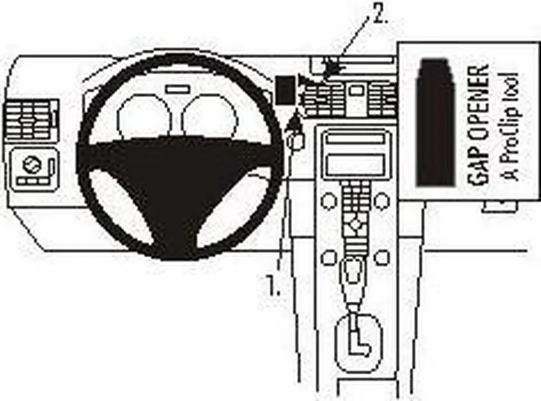Brodit ProClip Volvo Center Mount Left - Zwart