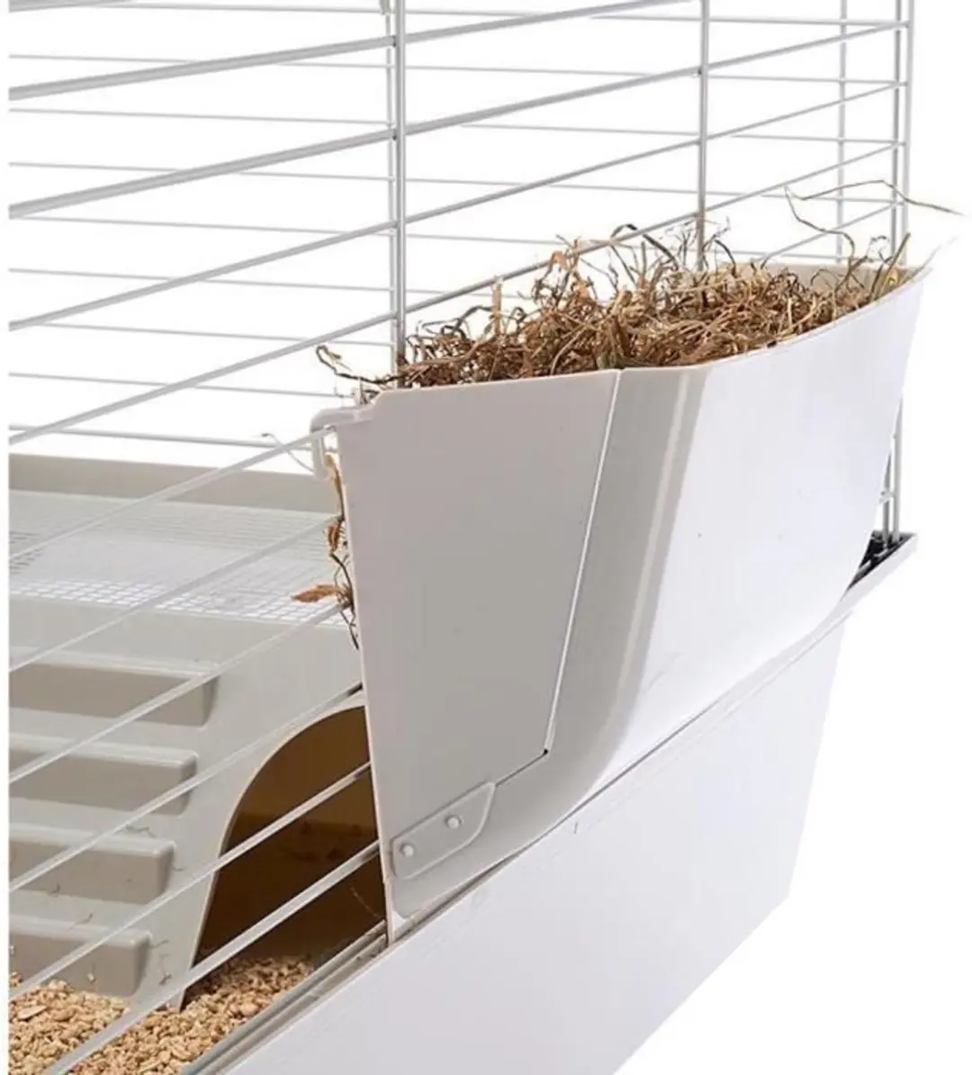 Ferplast Cavie 80 Cavia- en Konijnenkooi 77x48x42cm - Grijs/Zwart