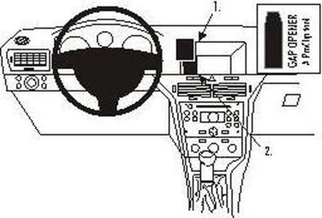 Brodit ProClip 853440 Opel Astra 2004-2009 Center Mount - Zwart