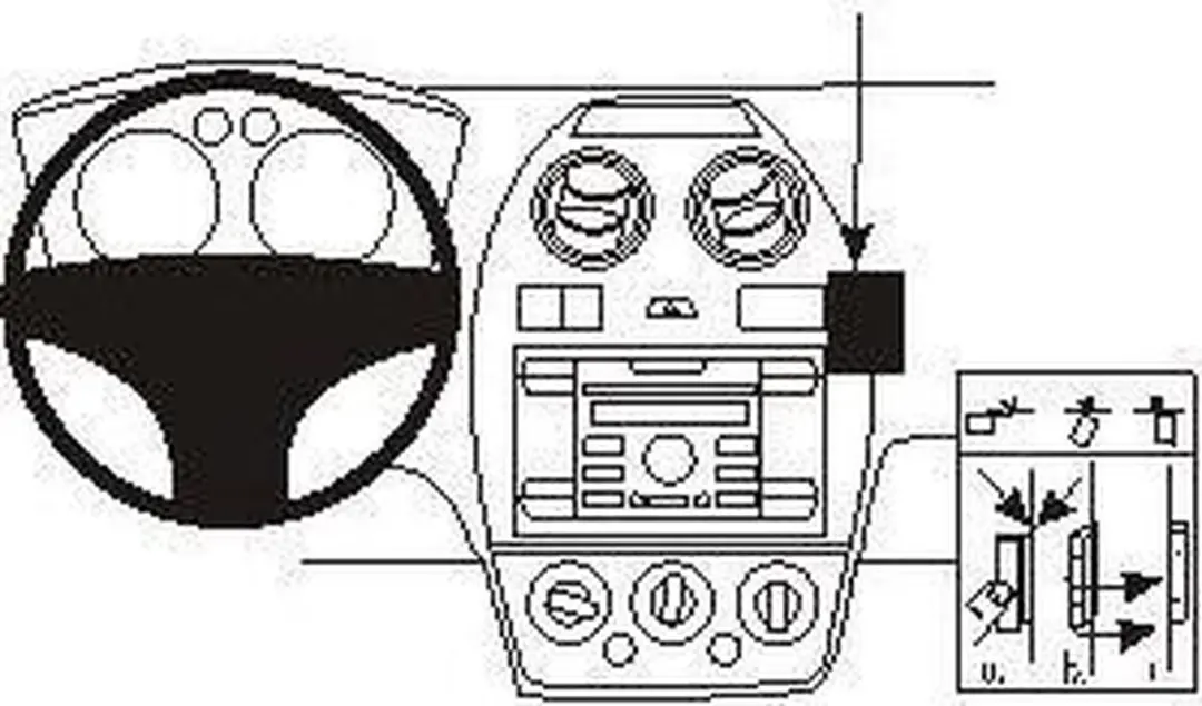 Brodit ProClip 853730 Houder Ford Fiesta 2006-2008 - Zwart