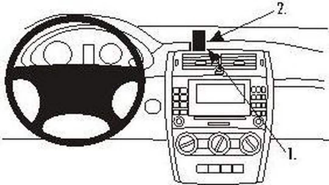 Brodit ProClip 853660 Mercedes B-Klasse 2005-2011 Center Mount Houder - Zwart
