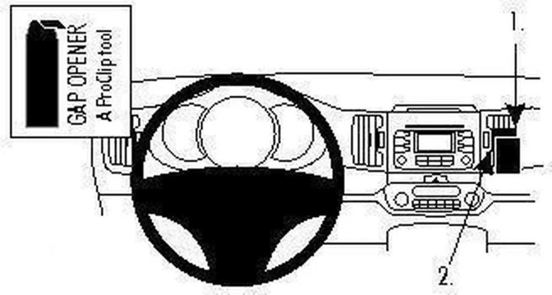 Brodit Proclip Kia Sportage 2011-2016 Autohouder - Zwart