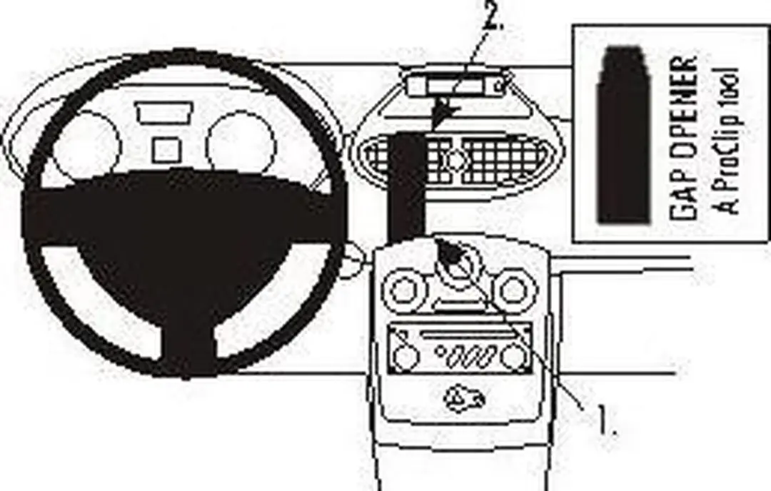 Brodit ProClip 853796 Houder - Zwart - Renault Clio III/Clio Tourer 2006-2012