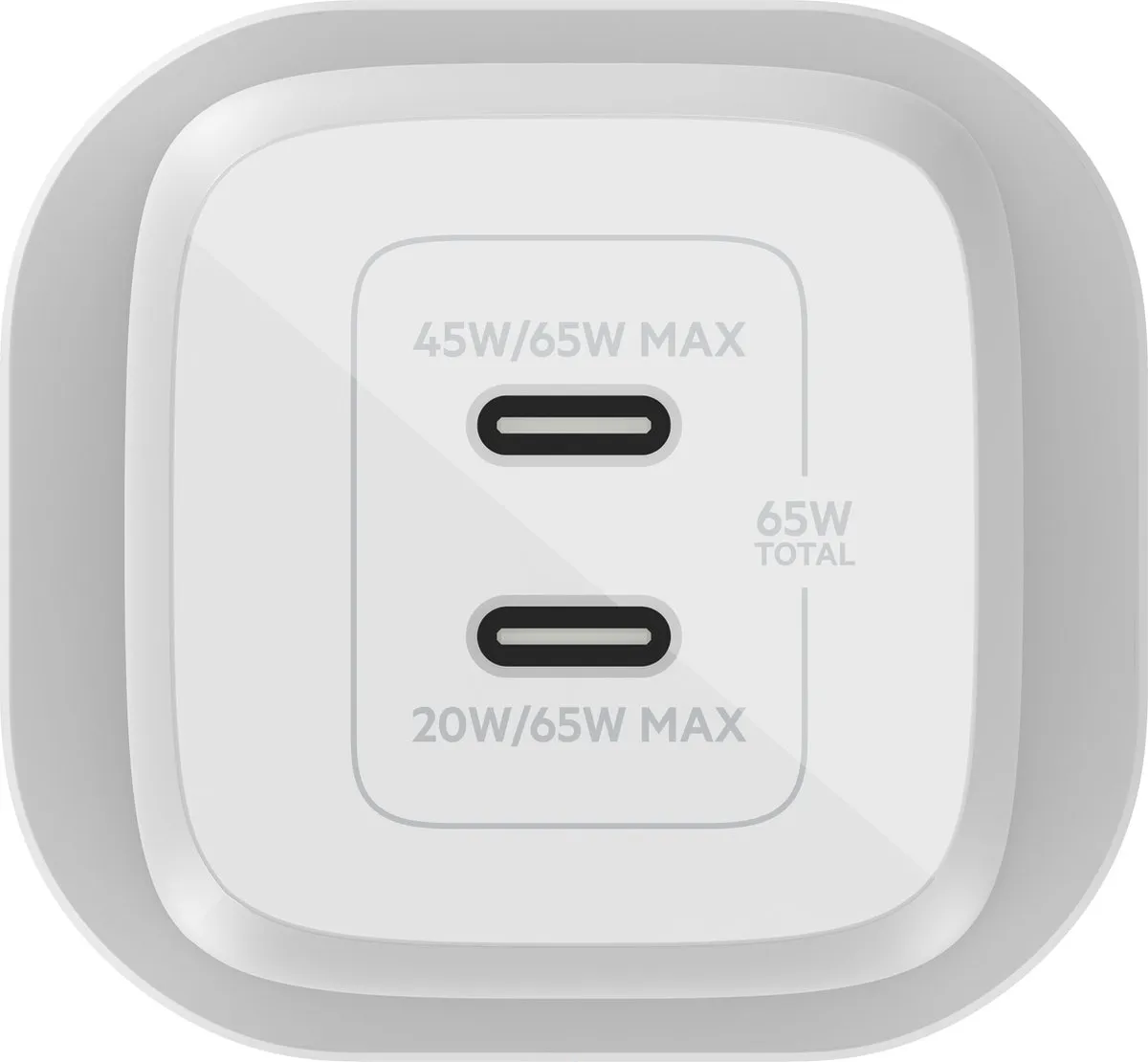 Belkin Boost-Up Charge Pro WCH013vf2MWH-B6 Adapter 65W - 2x USB-C Wit