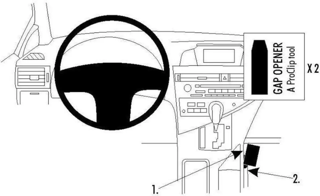 Brodit ProClip Lexus RX 2010-2015 Consolehouder - Zwart