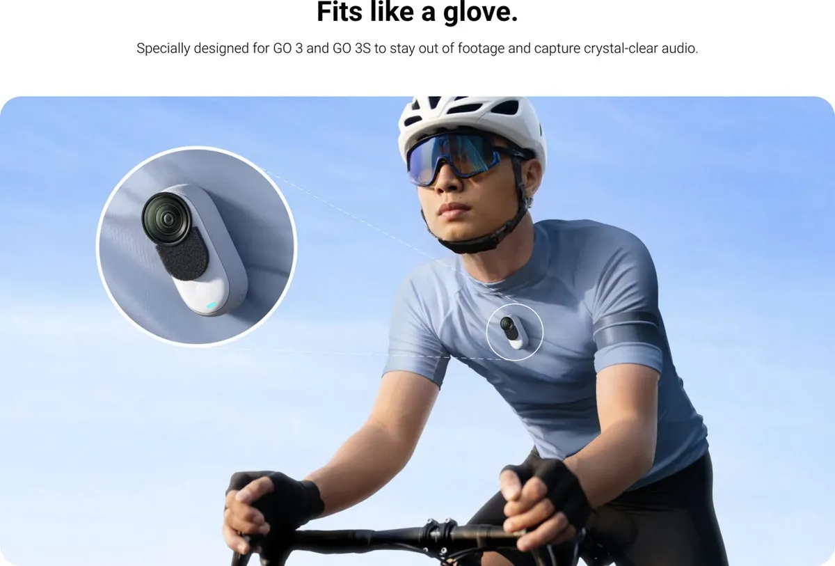 Insta360 GO3/GO 3S Microfoonwindscherm - 4 Stuks - Zwart