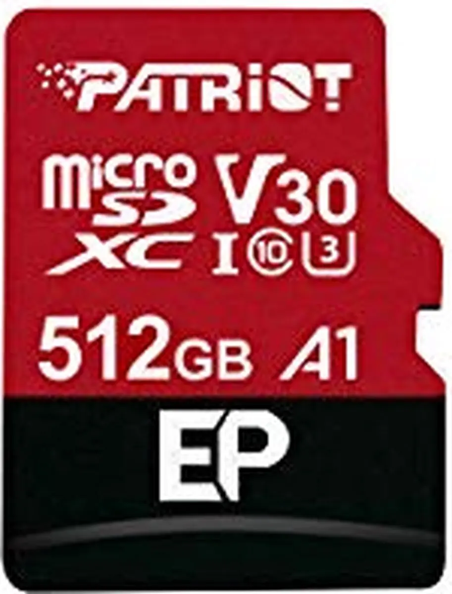 Patriot EP PRO microSDXC 512GB UHS-I V30 U3 - Inclusief SD-adapter