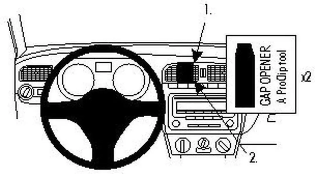 Brodit ProClip VW Polo 10-17 Center Mount - Zwart