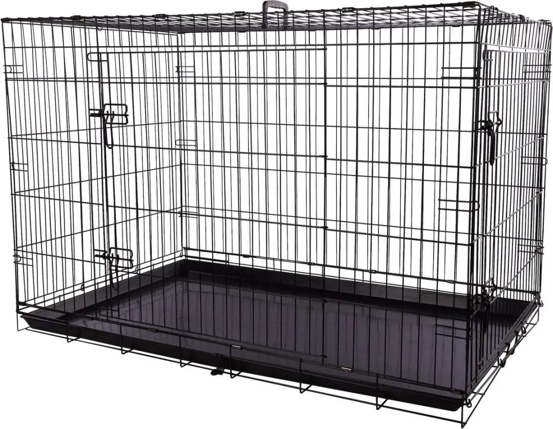 Flamingo Hondenbench XXL Draadkooi - 124x76x83cm - Zwart