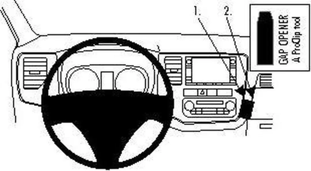 Brodit ProClip Mitsubishi Outlander 13-19 - Angled Mount - Zwart