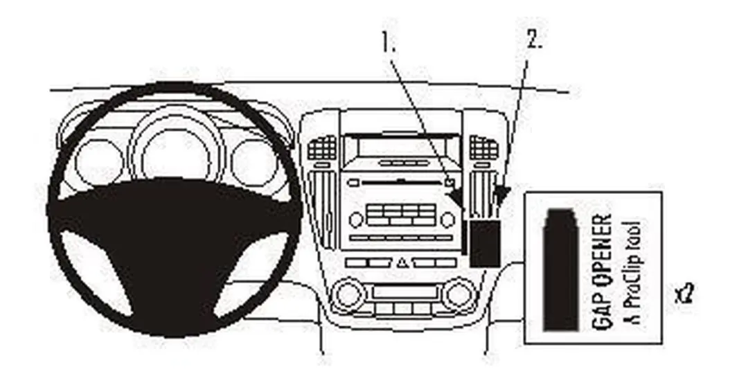 Brodit Proclip Angled Mount Kia Cee'd 07- - Zwart