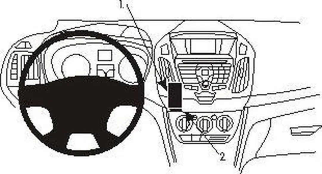 Brodit ProClip 854989 Ford Transit Connect Center Mount