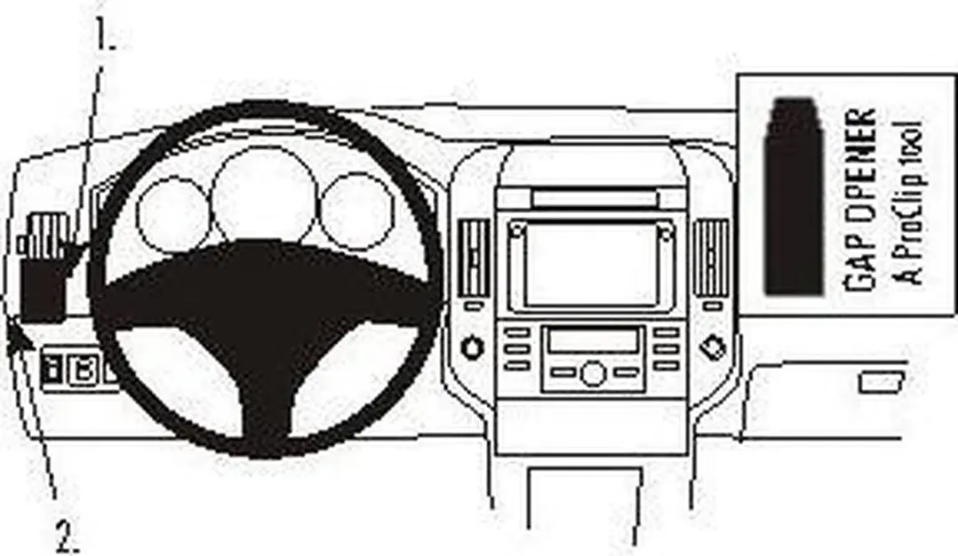 Brodit ProClip Toyota Corolla Verso 2004-2009 Houder - Zwart