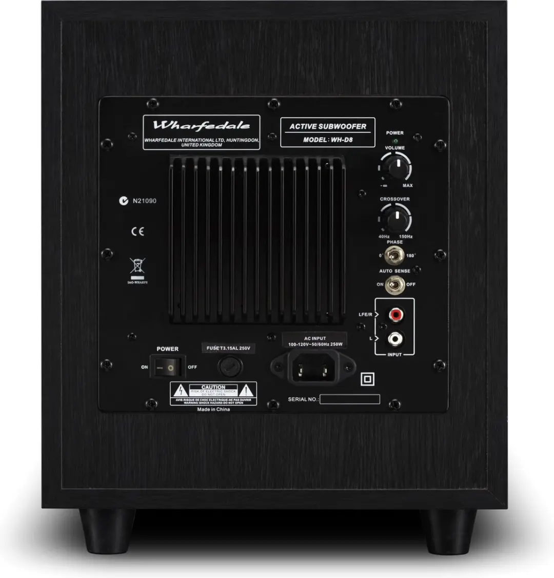 Wharfedale WH-D8 Actieve Subwoofer 150W - 200mm - Zwart