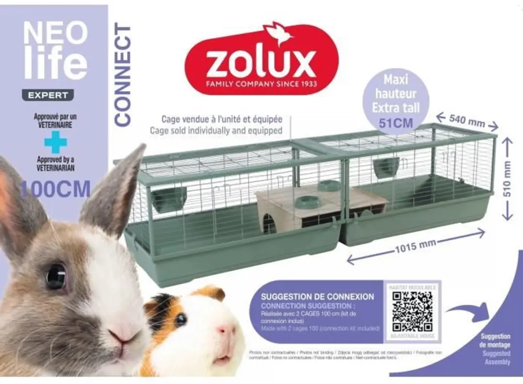 Zolux Néolife Connect Knaagdierkooi 101,5x54x51cm - Groen