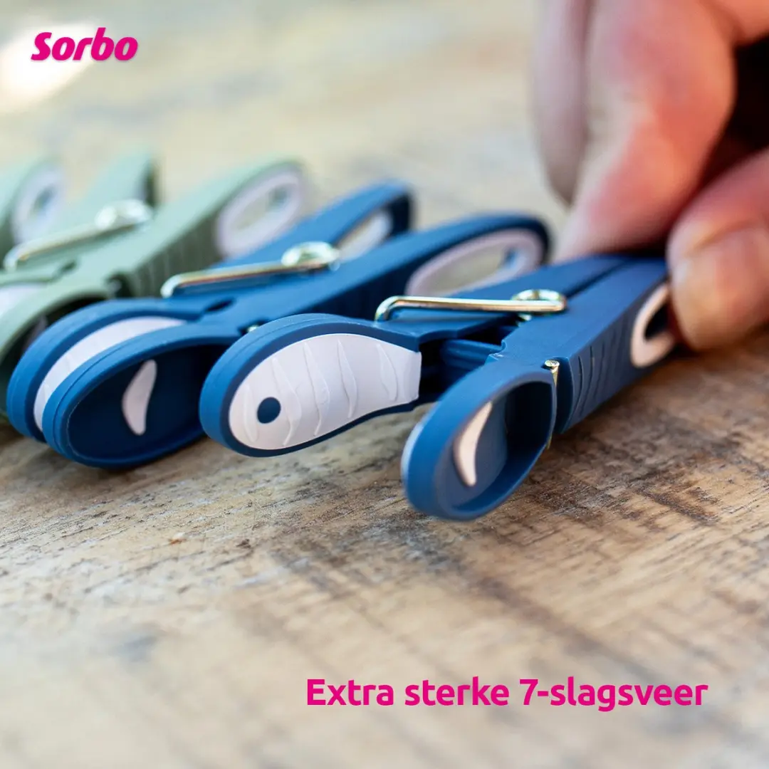 Sorbo Wasknijpers 229686 - 20 Stuks - Blauw/Groen/Grijs - afbeelding 6 van 6