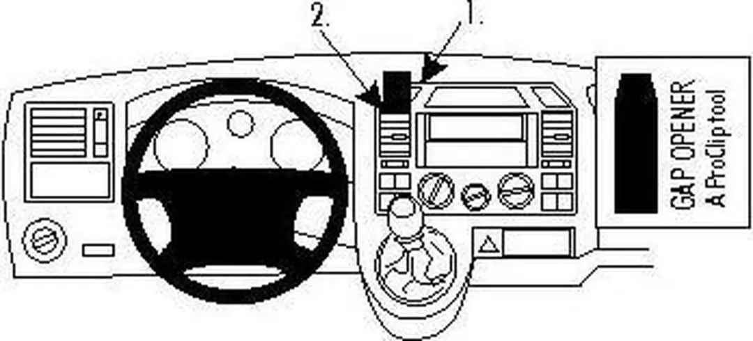 Brodit ProClip 853992 Volkswagen Center Mount - Zwart