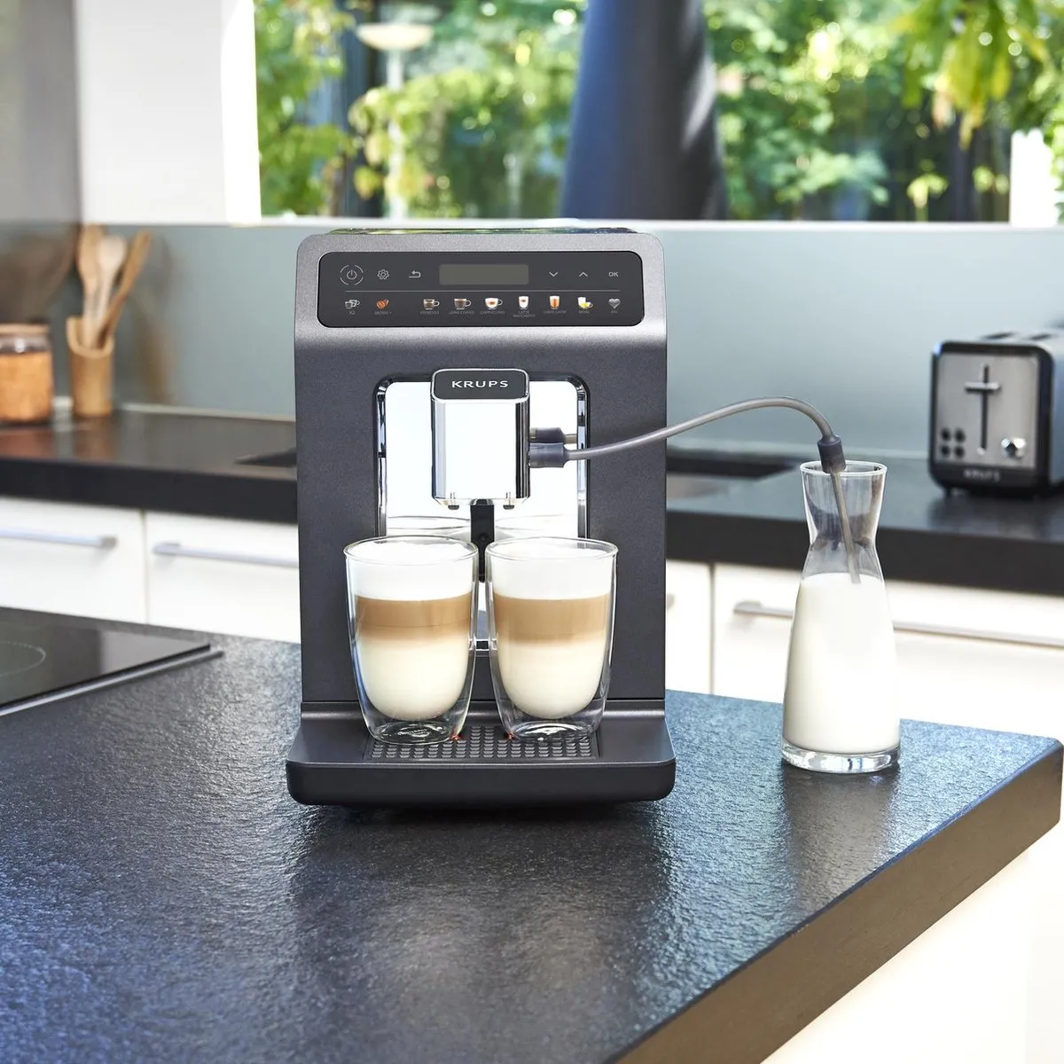 Krups Evidence One EA895N Volautomaat Espressomachine - Zwart/Grijs - afbeelding 6 van 6
