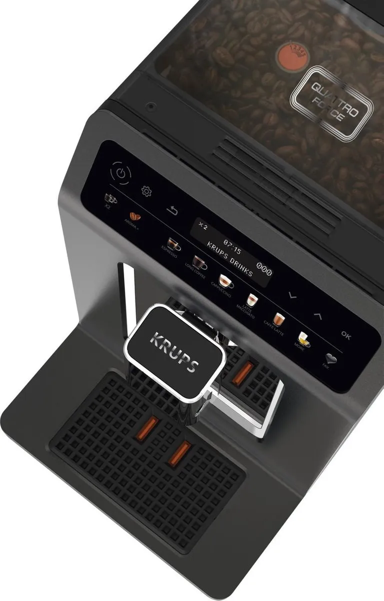 Krups Evidence One EA895N Volautomaat Espressomachine - Zwart/Grijs