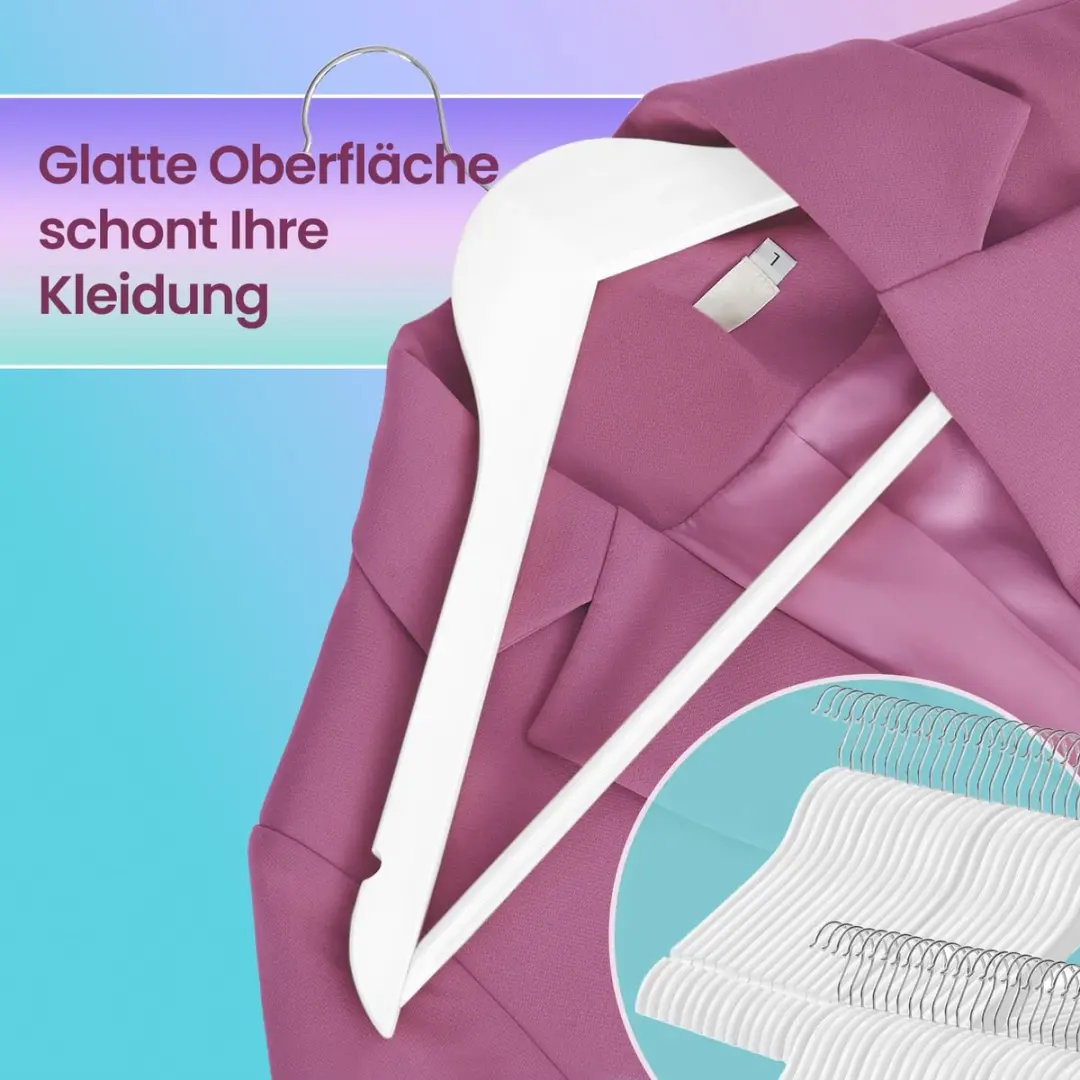 Songmics Houten Kleerhangers Set 50 Stuks