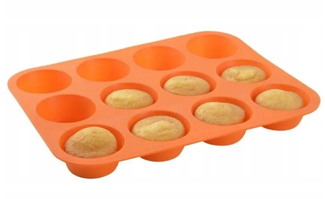 Orion Siliconen Muffinbeker 12 Cupcakes - Oranje