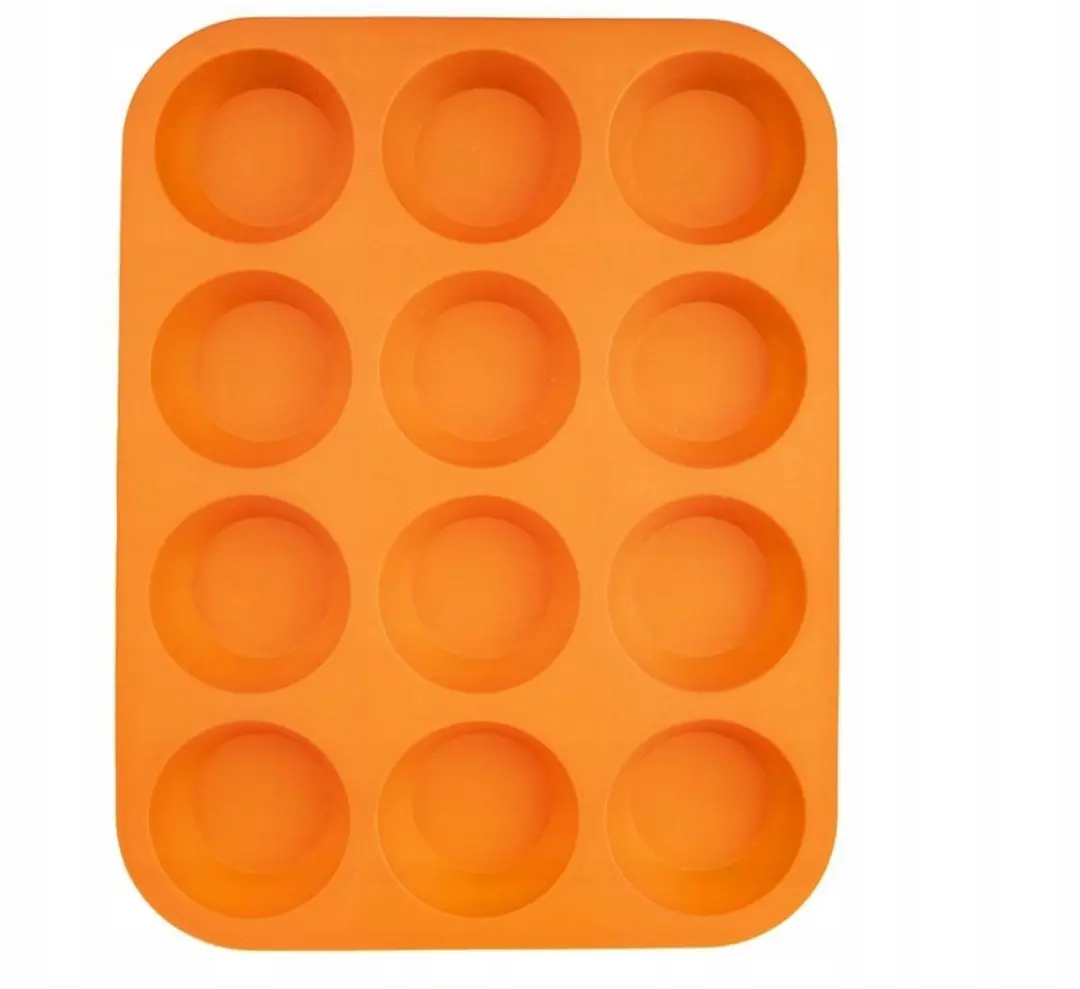 Orion Siliconen Muffinbeker 12 Cupcakes - Oranje