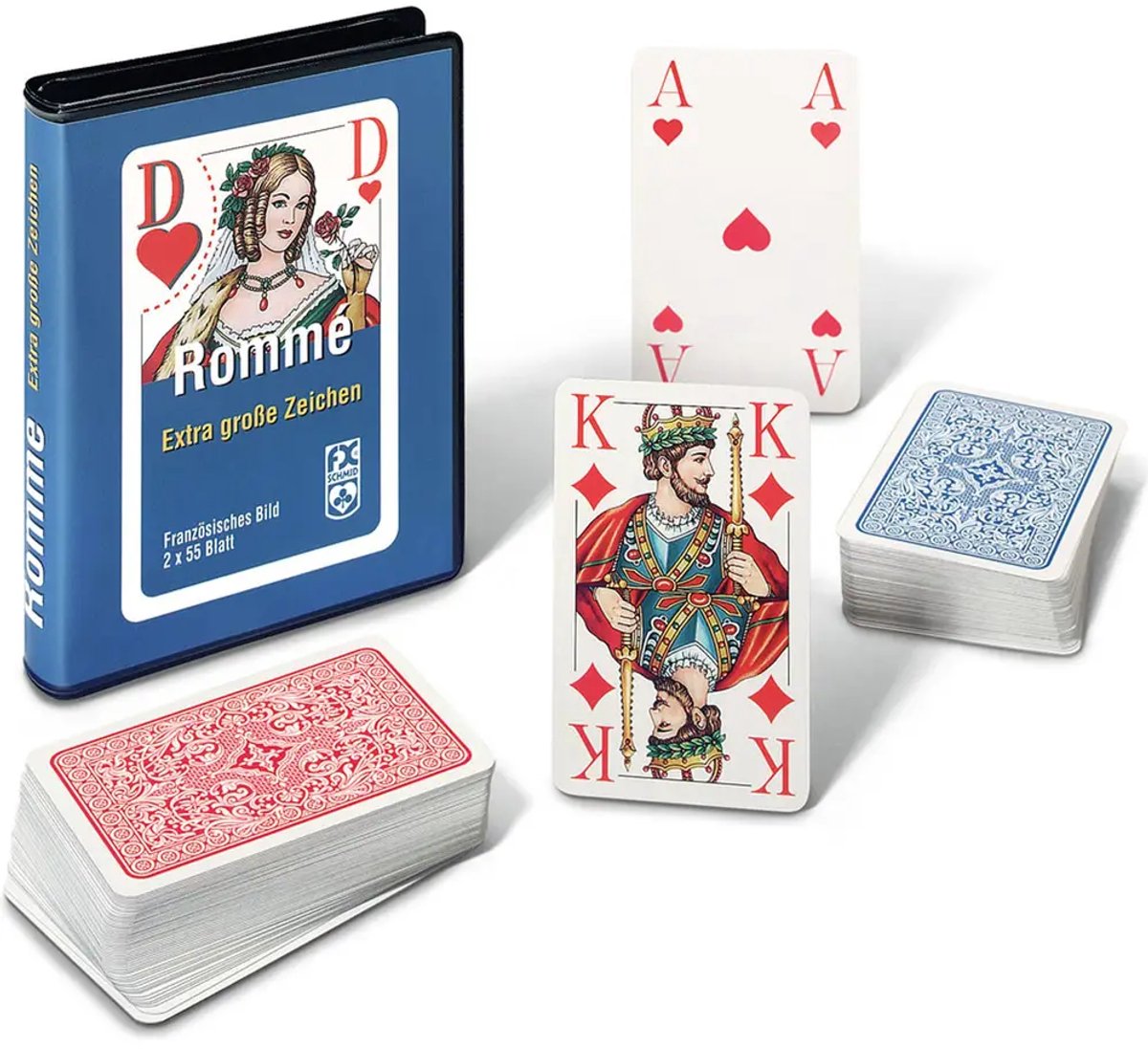 Ravensburger kaartspel Rommé Canasta Bridge grote hoeken speelkaarten.