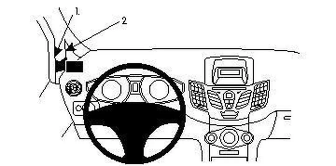 Brodit ProClip Ford Fiesta 2009-2017 Linkerhouder - Zwart