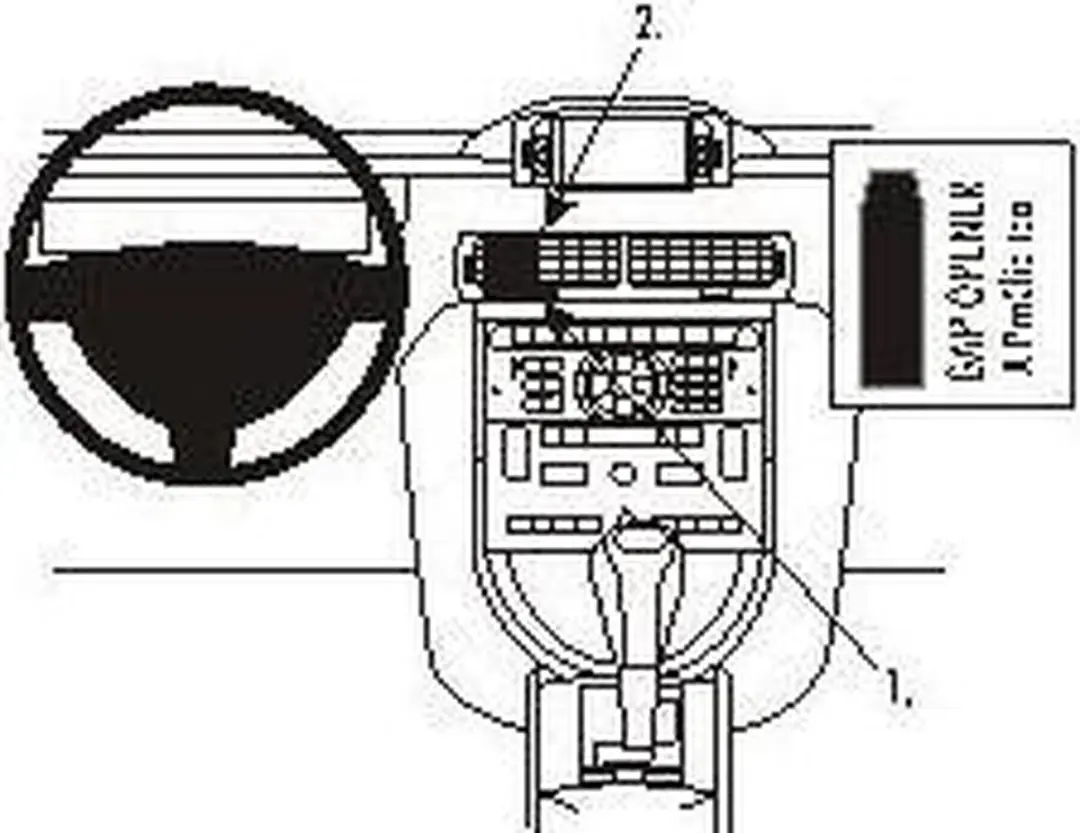Brodit ProClip 853879 Citroën C6 Center Mount Houder