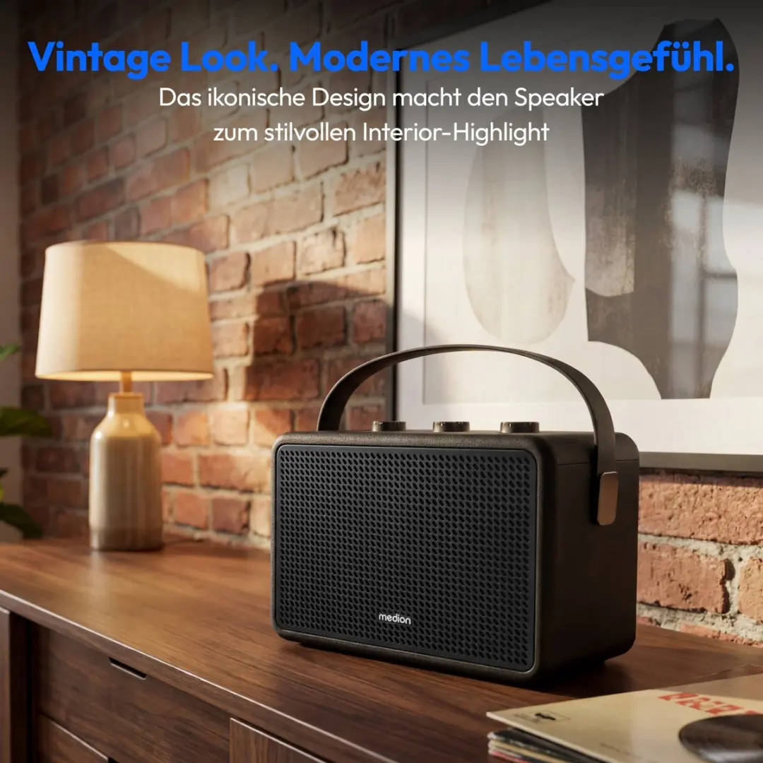 Medion BXO-1 Bluetooth Speaker - 15W - Zwart