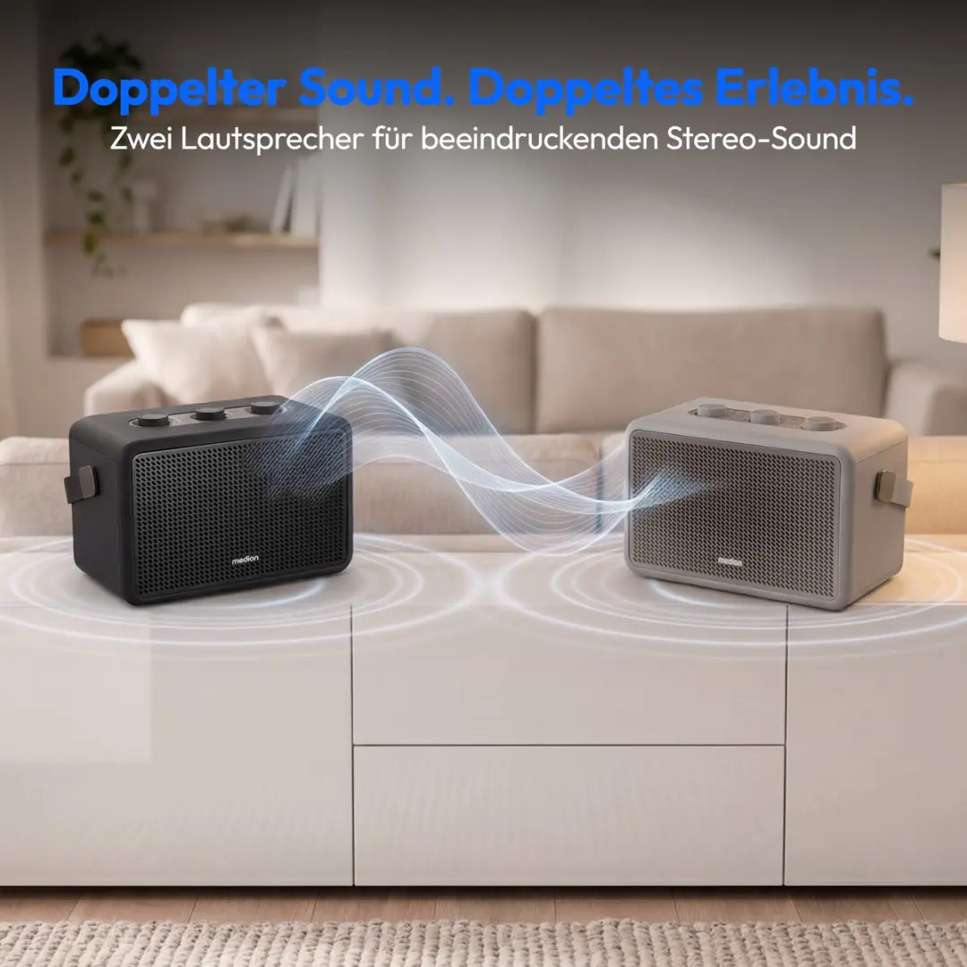 Medion BXO-1 Bluetooth Speaker - 15W - Zwart