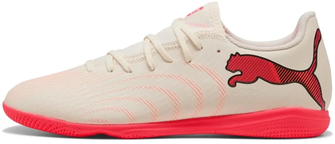 Puma FUTURE 9 PLAY IT Zaalvoetbalschoenen Sugared Almond White Ultra Red