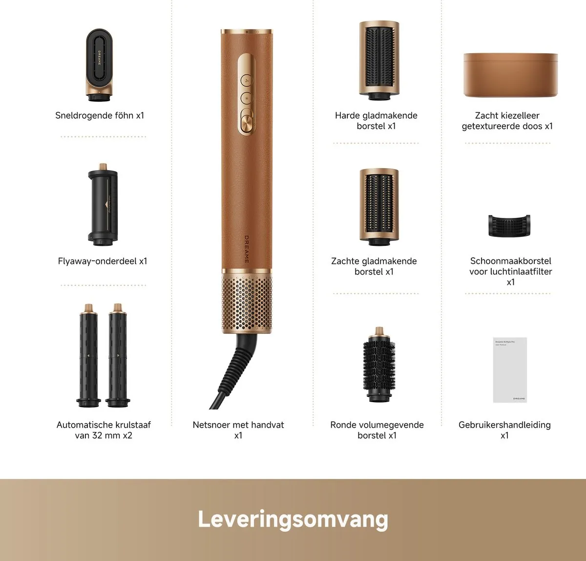 Dreame Airstyle Pro AMF18A Föhn - Goud - 1300W