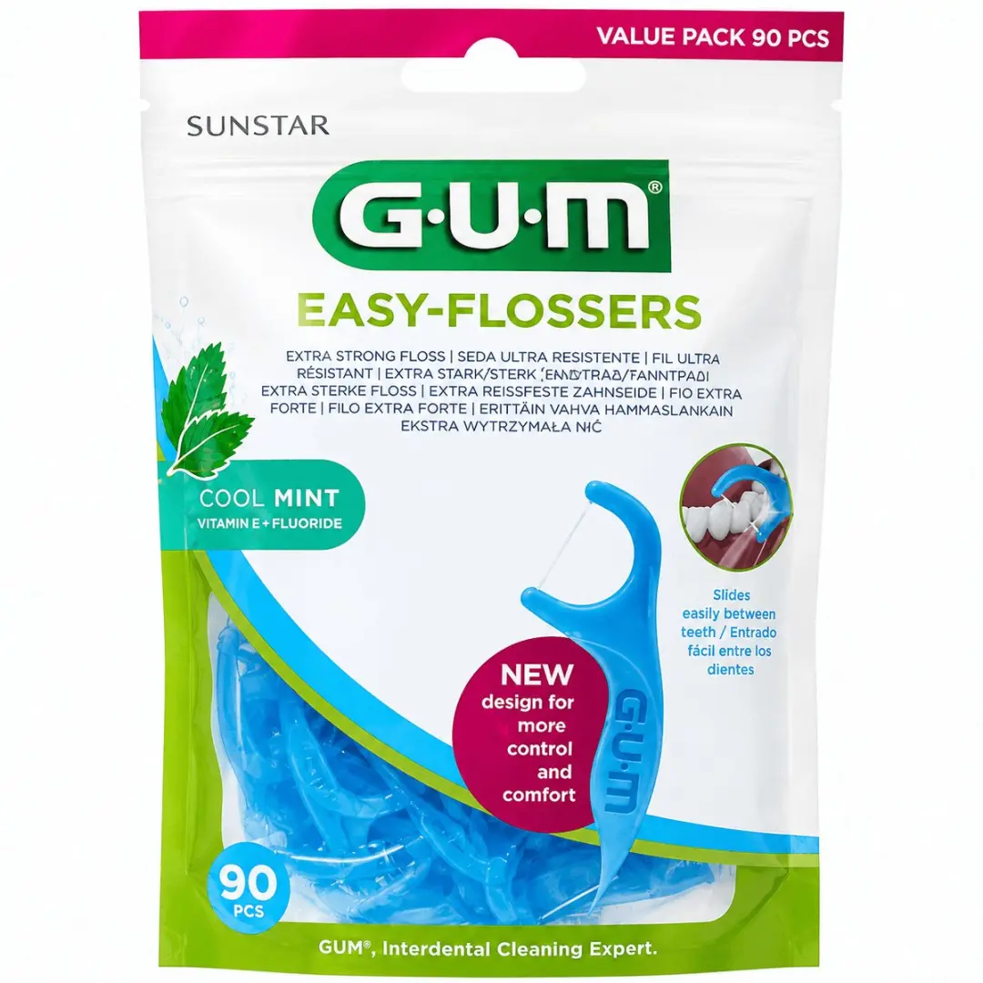 Gum Easy Flossers Cool Mint Floss Picks 90 Stuks