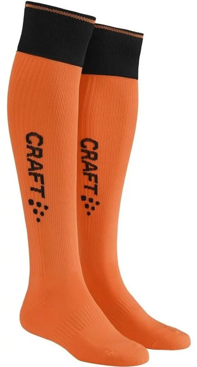 Craft Progress 2.0 Contrast Voetbalkousen 31/33 - Oranje/Zwart