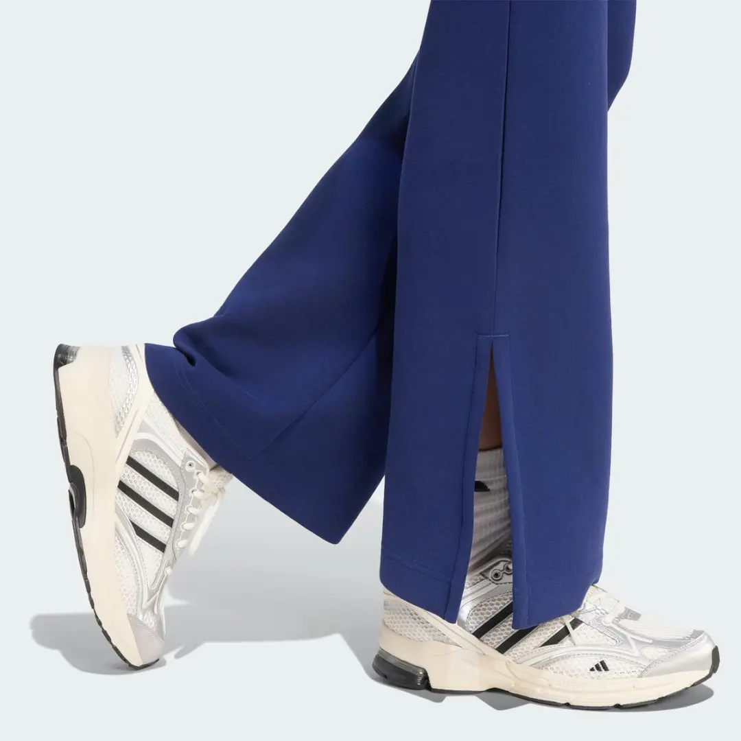 Adidas Soft Lux Flared Trainingsbroek XXL - Blauw - afbeelding 6 van 6