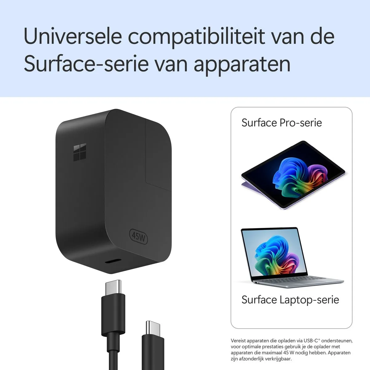 Microsoft Surface EP2-29823 USB-C Adapter 45W - Zwart - afbeelding 6 van 6