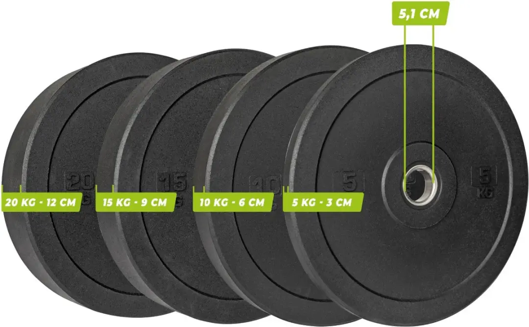 Virtufit Hi-Temp Bumper Plate Set 50mm