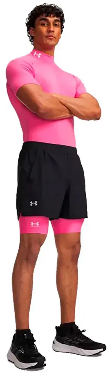 Under Armour Heatgear Armour Long Korte Broek - 3XL - Roze