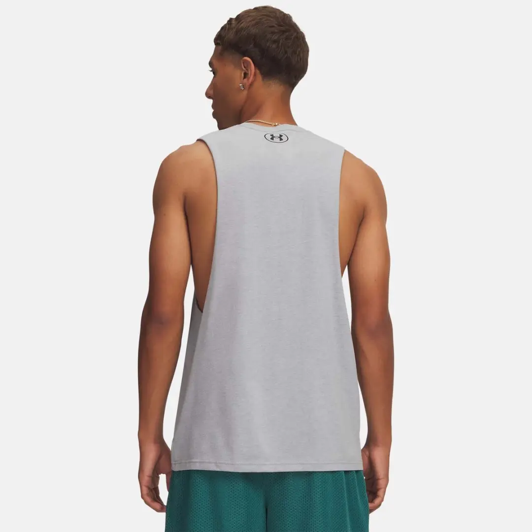 Under Armour Ua Left Chest Cut Off Tanktop - Zilver S