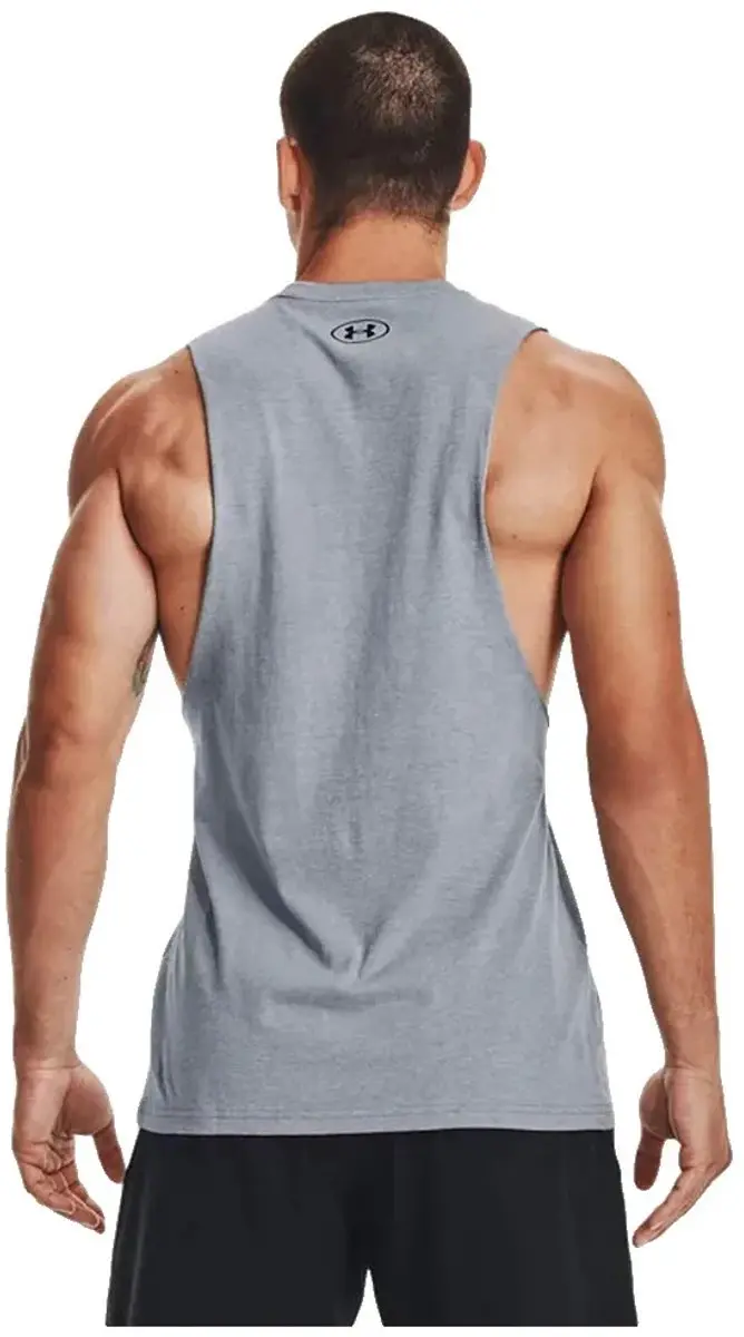 Under Armour Ua Left Chest Cut Off Tanktop - Zilver S - afbeelding 6 van 6
