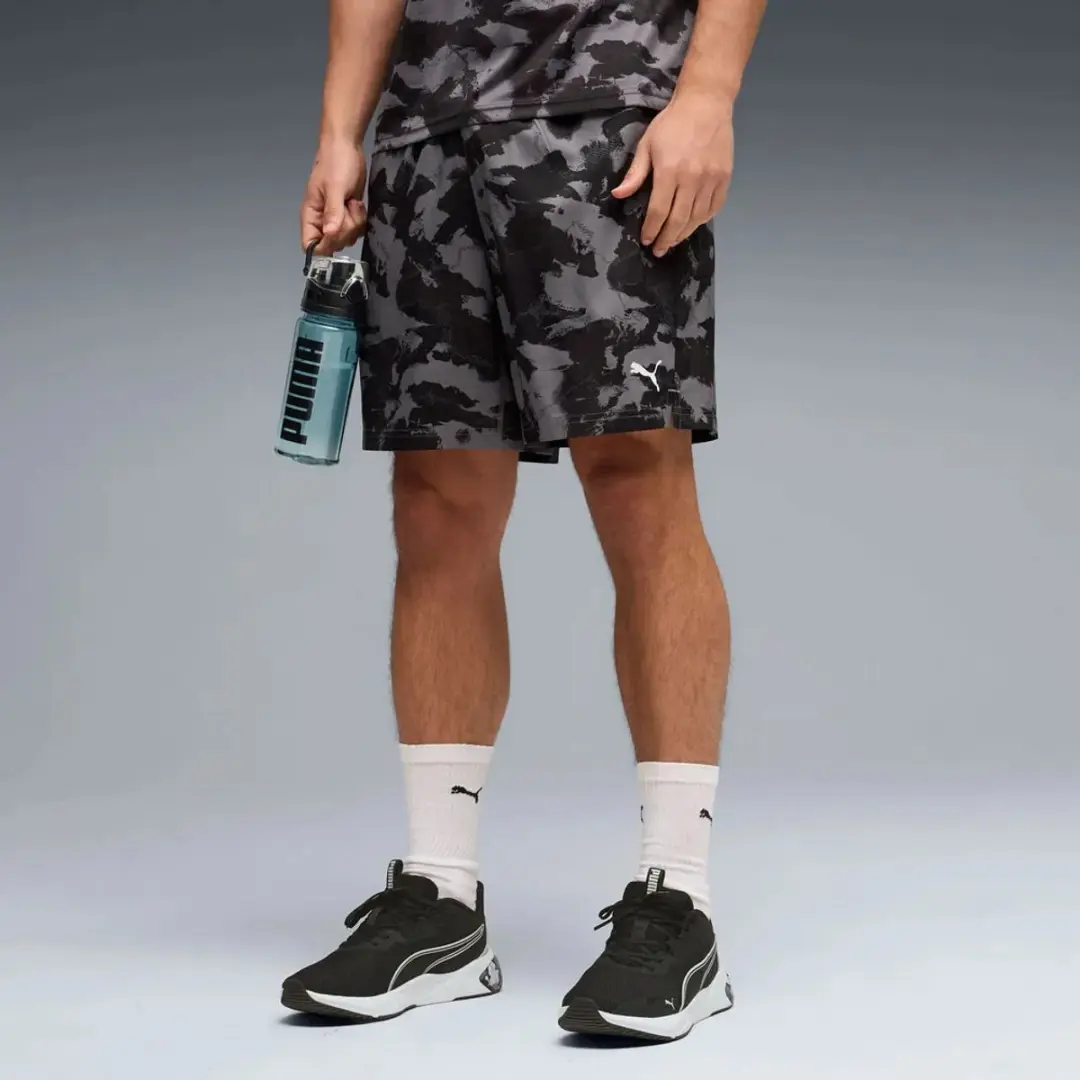 PUMA Tad Essentials 7" Korte Sportbroek - S - Zwart/Grijs