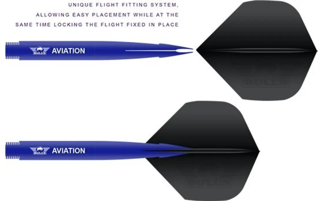 Bull's Aviation Black Dart Shafts BU-55316 - 3 Stuks - afbeelding 3 van 4