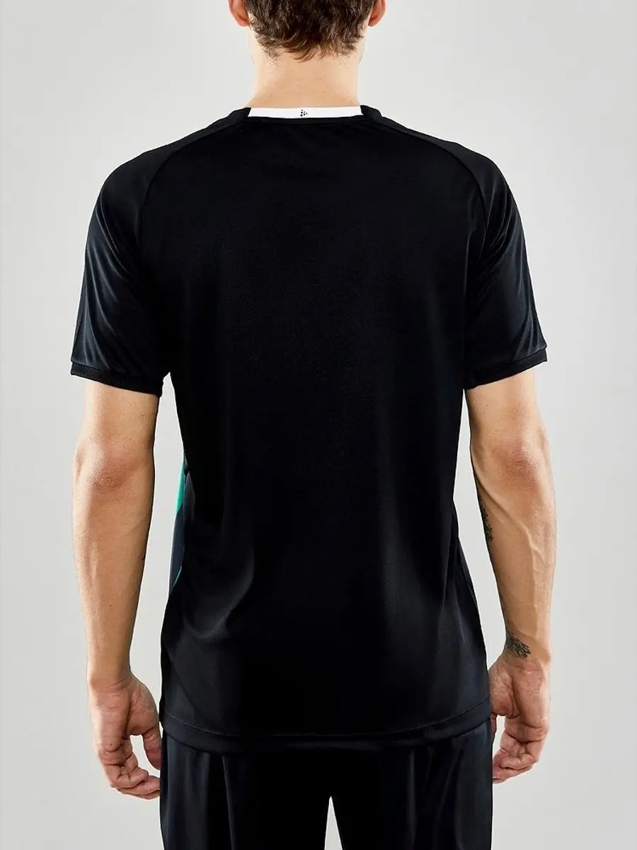Craft Progress 2.0 Stripe Shirt Heren - M - Zwart/Groen