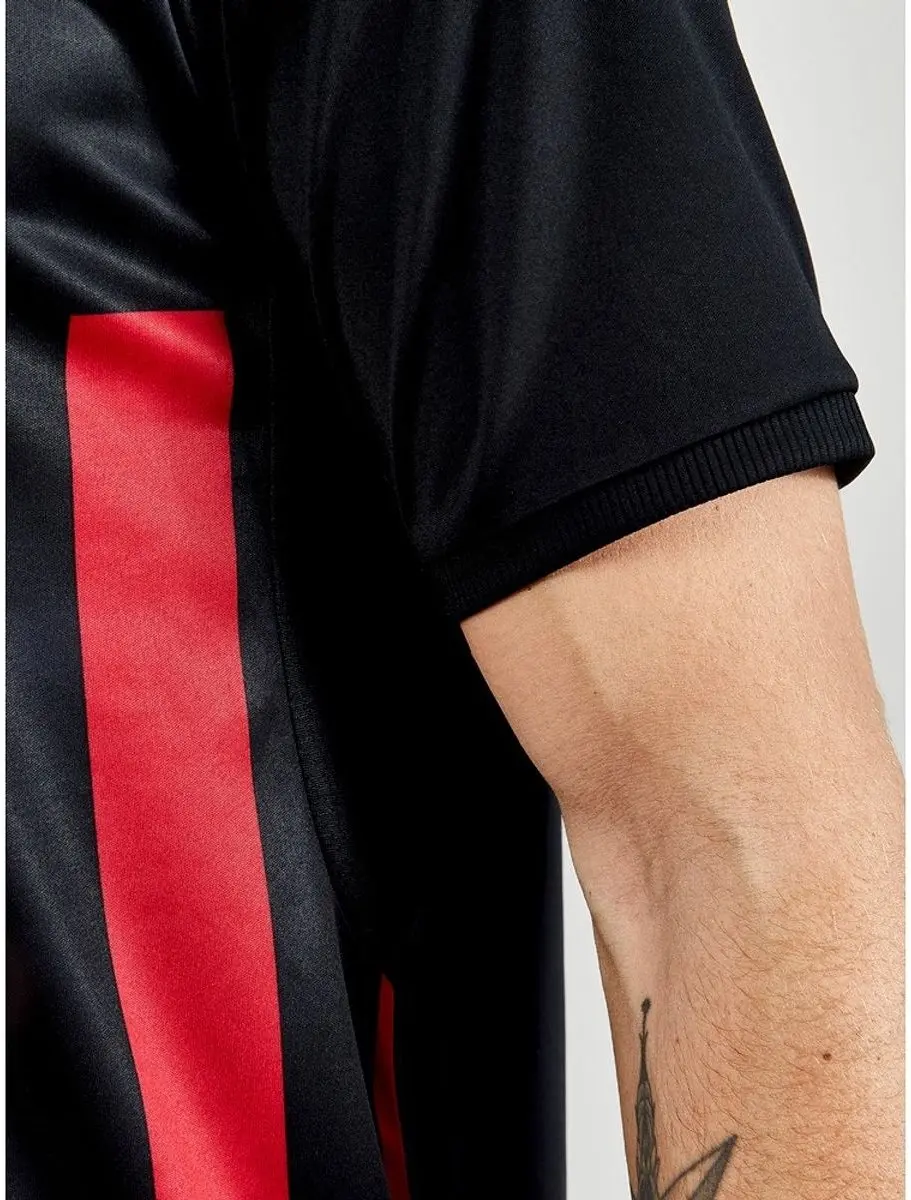 Craft Progress 2.0 Stripe Shirt Heren - Zwart/Rood - 3XL