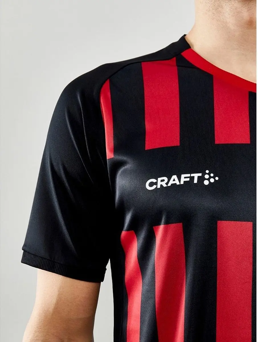 Craft Progress 2.0 Stripe Shirt Heren - Zwart/Rood S