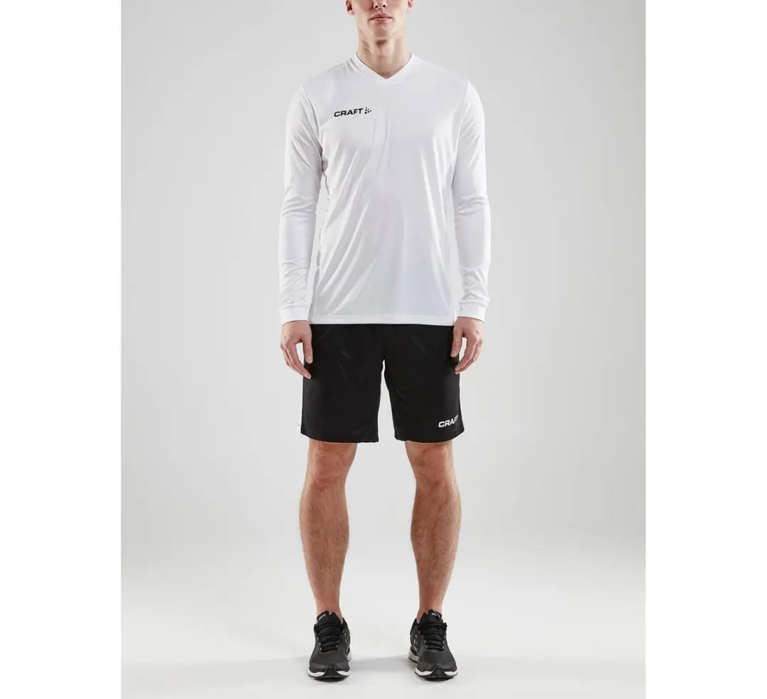 Craft Squad Jersey Solid LS Sportshirt XXL - wit/zwart