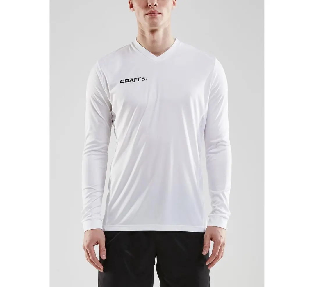 Craft Squad Jersey Solid LS Sportshirt XXL - wit/zwart